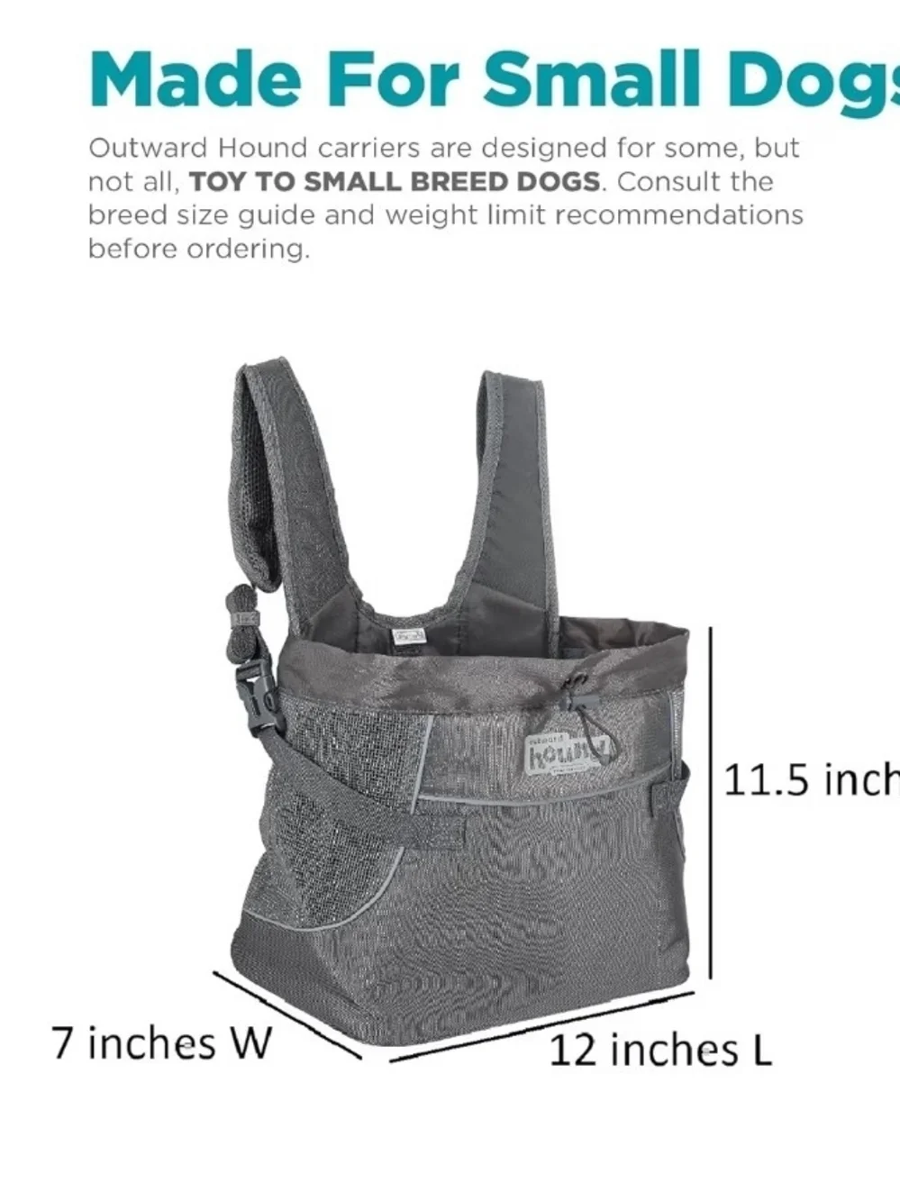 Outward Hound Grey Front-Load PupPak Hands-Free Dog Carrier..OFFERS WELCOME!